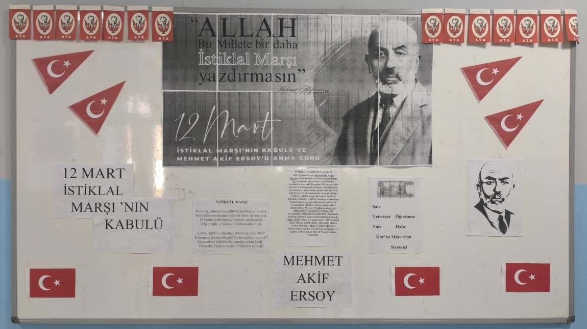 12 Mart İstiklal Marşı'nın Kabulü ve Mehmet Akif ERSOY'u Anma Günü